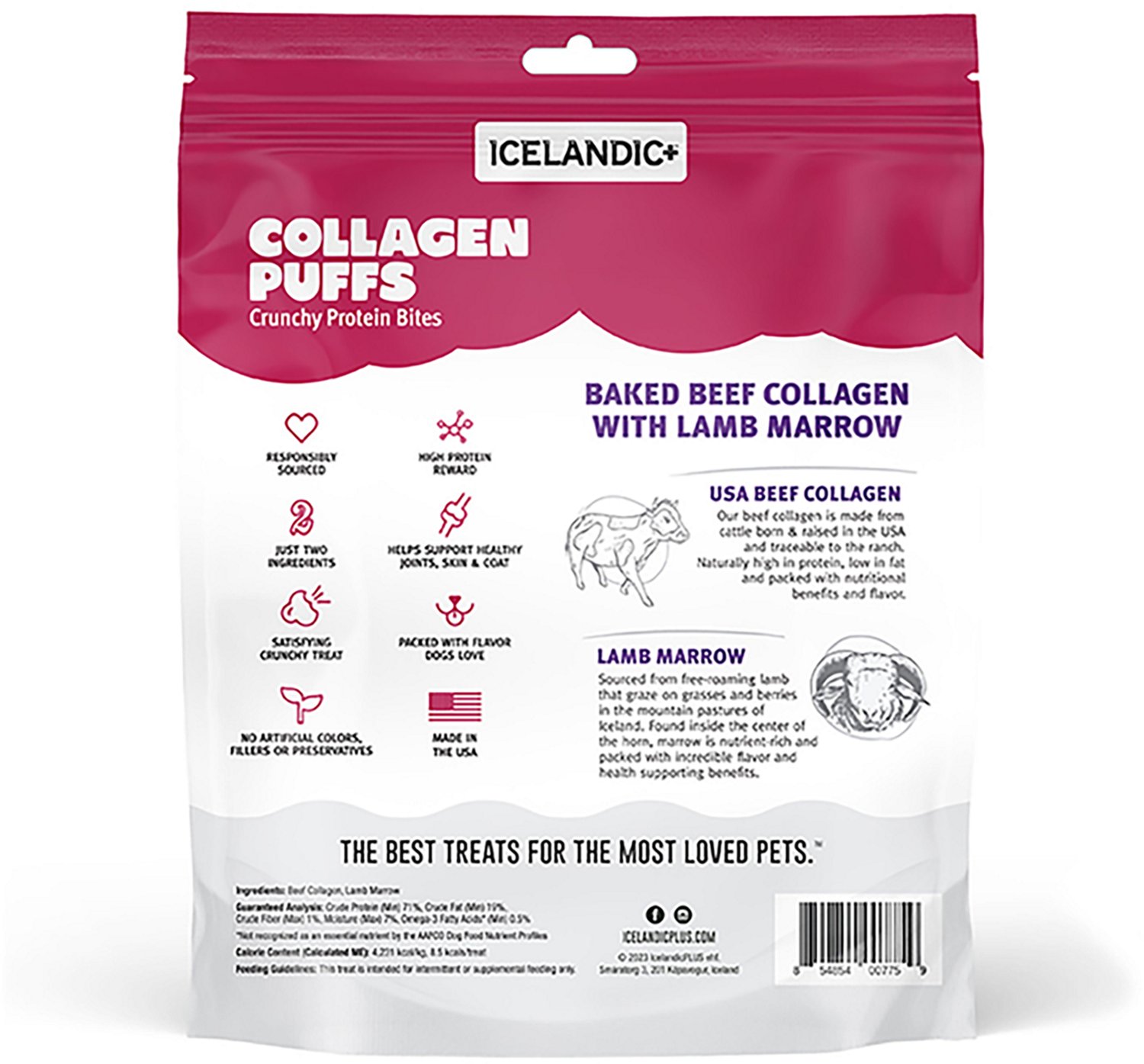 Icelandic+ 2.5 oz Collagen Puffs Dog Treats