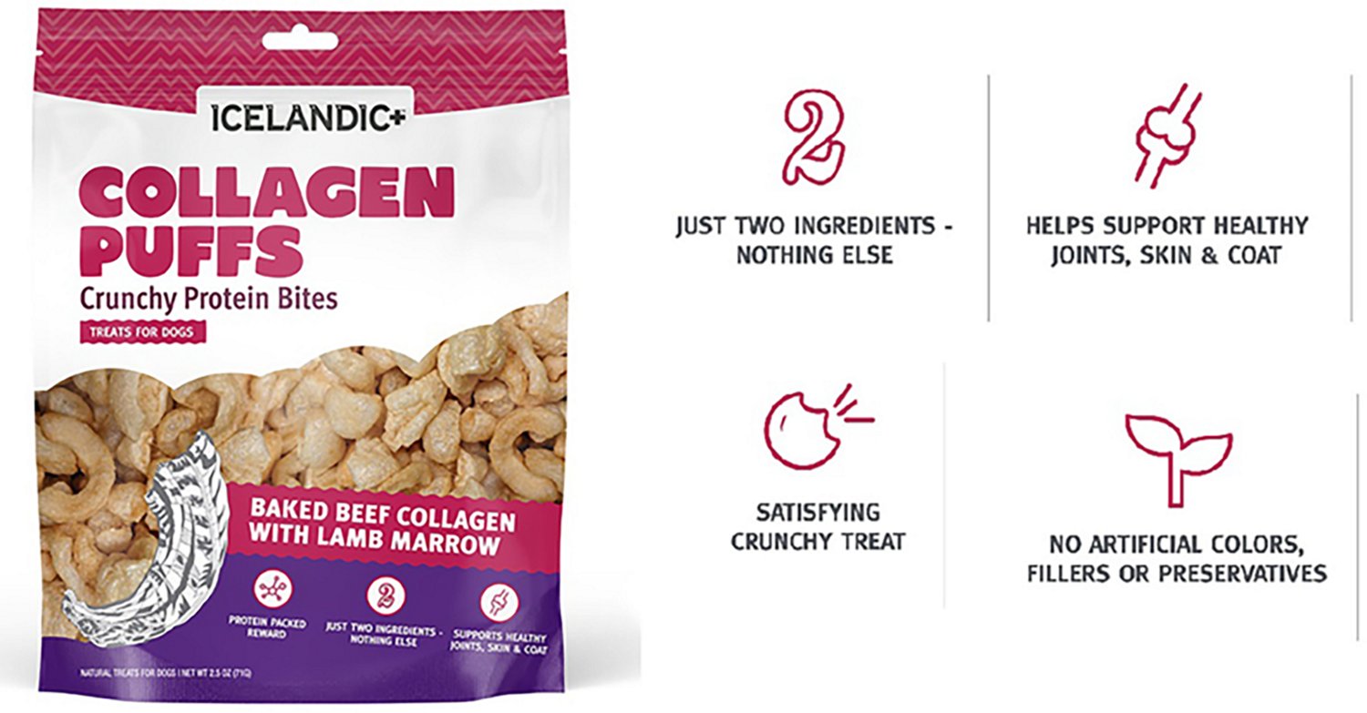 Icelandic+ 2.5 oz Collagen Puffs Dog Treats