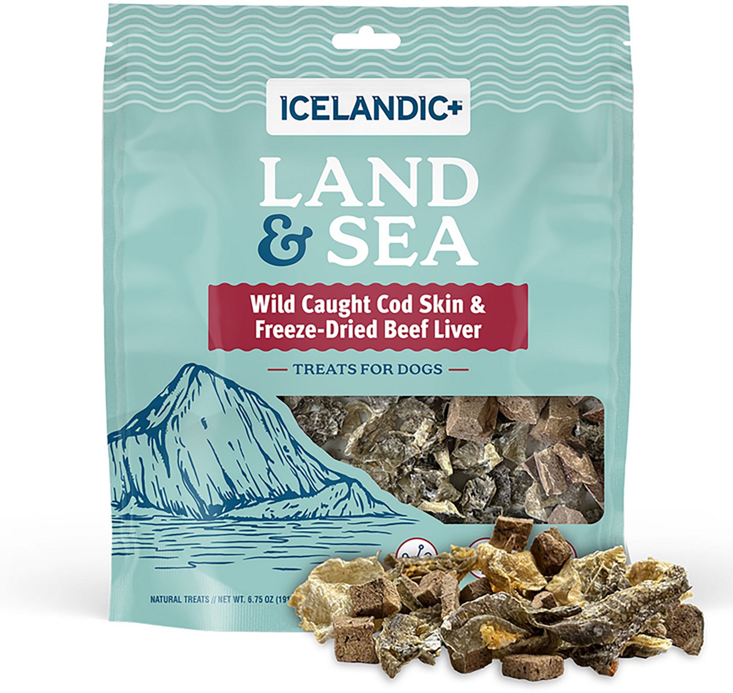 Icelandic+ 6.75 oz Land & Sea Wild Caught Cod Skin & Freeze-Dried Chicken Breast Dog Treats - view number 3