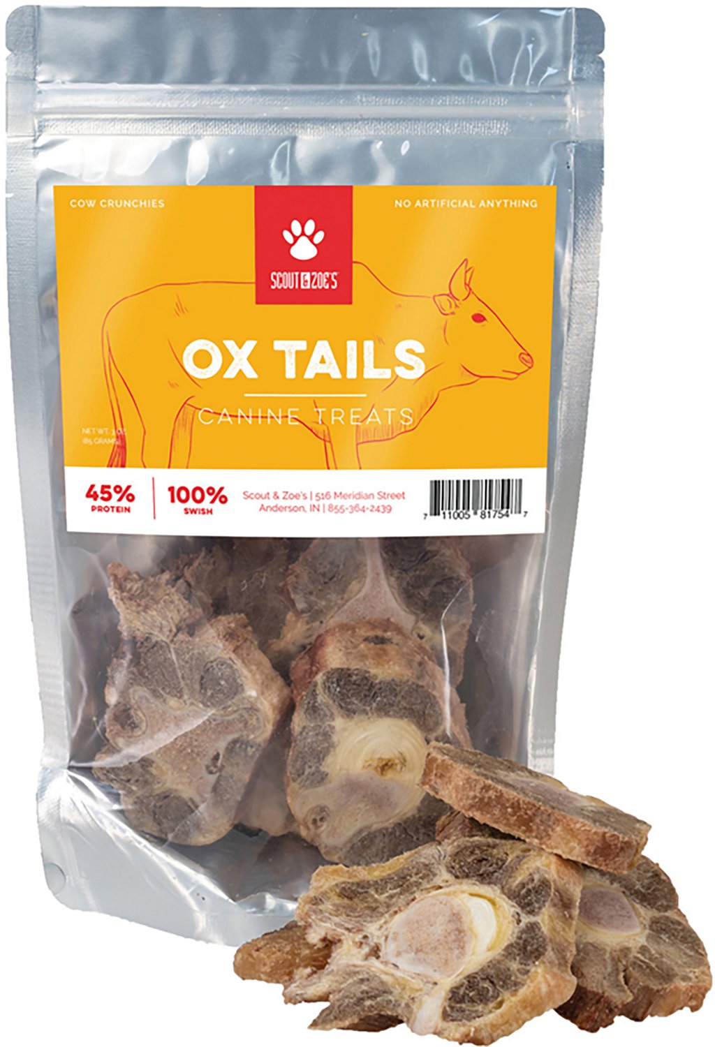 Scout & Zoe's 3 oz Ox Tails Dog Treats