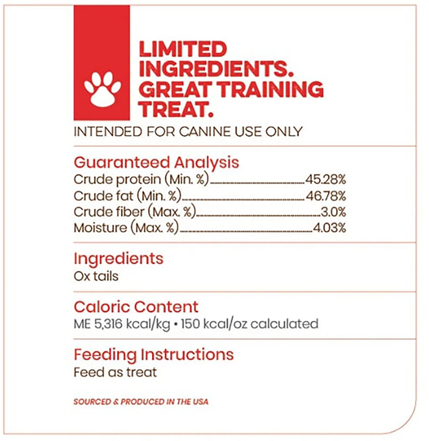 Scout & Zoe's 3 oz Ox Tails Dog Treats