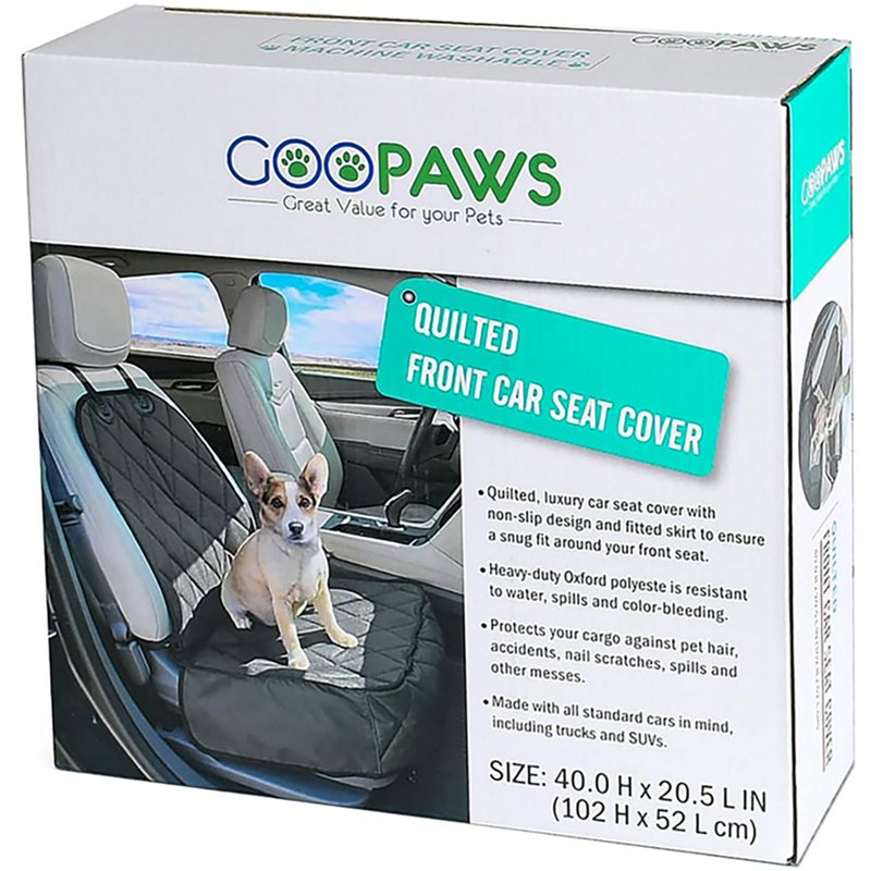Jespet & Goopaws 40 in Quilted Pet Front Car Seat Cover