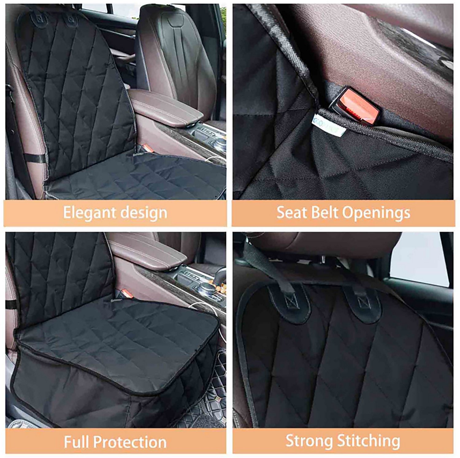 Jespet & Goopaws 40 in Quilted Pet Front Car Seat Cover - view number 6