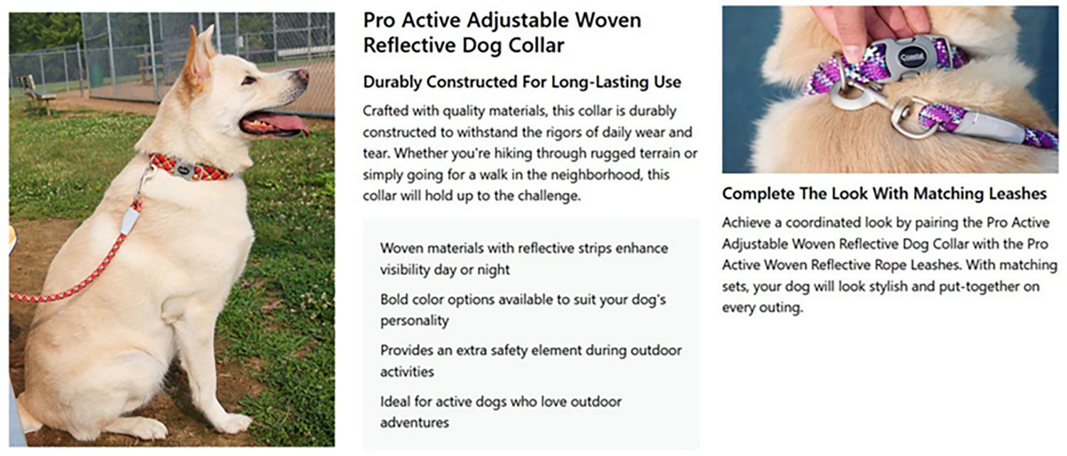 Pro Active Woven Reflective Collar - view number 5