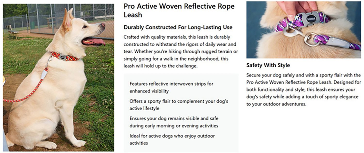 Pro Active Woven Reflective Leash - view number 4