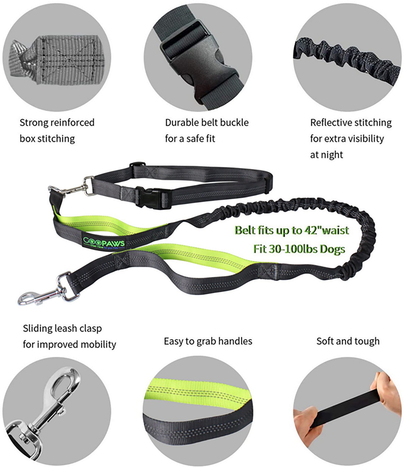 Jespet & Goopaws Hands-Free Bungee Dog Leash - view number 2
