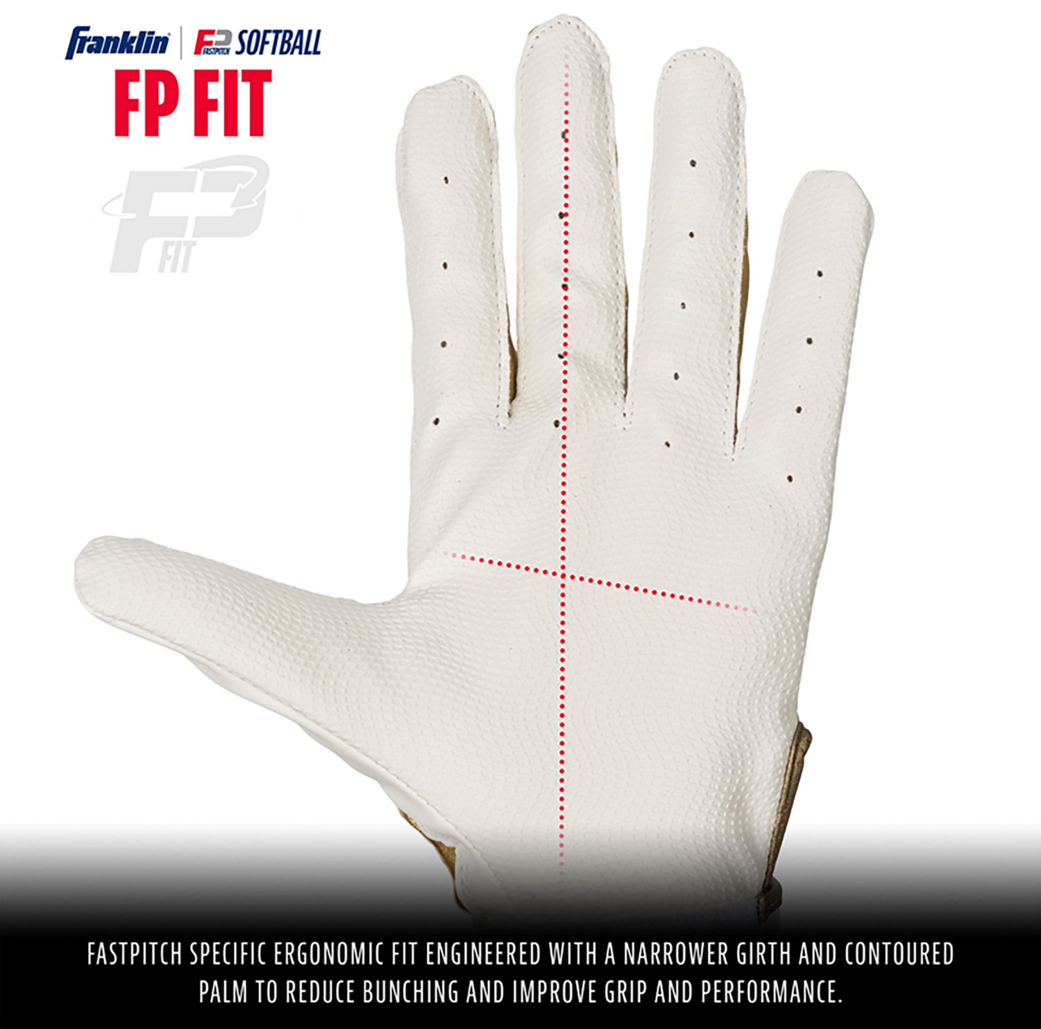 Franklin Kids' USA Softball Batting Gloves - view number 2