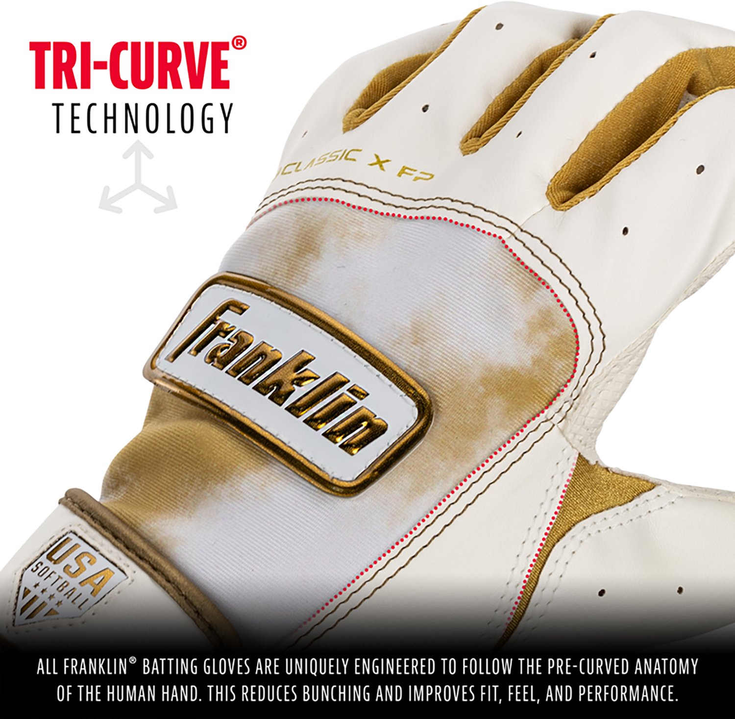 Franklin Kids' USA Softball Batting Gloves - view number 5