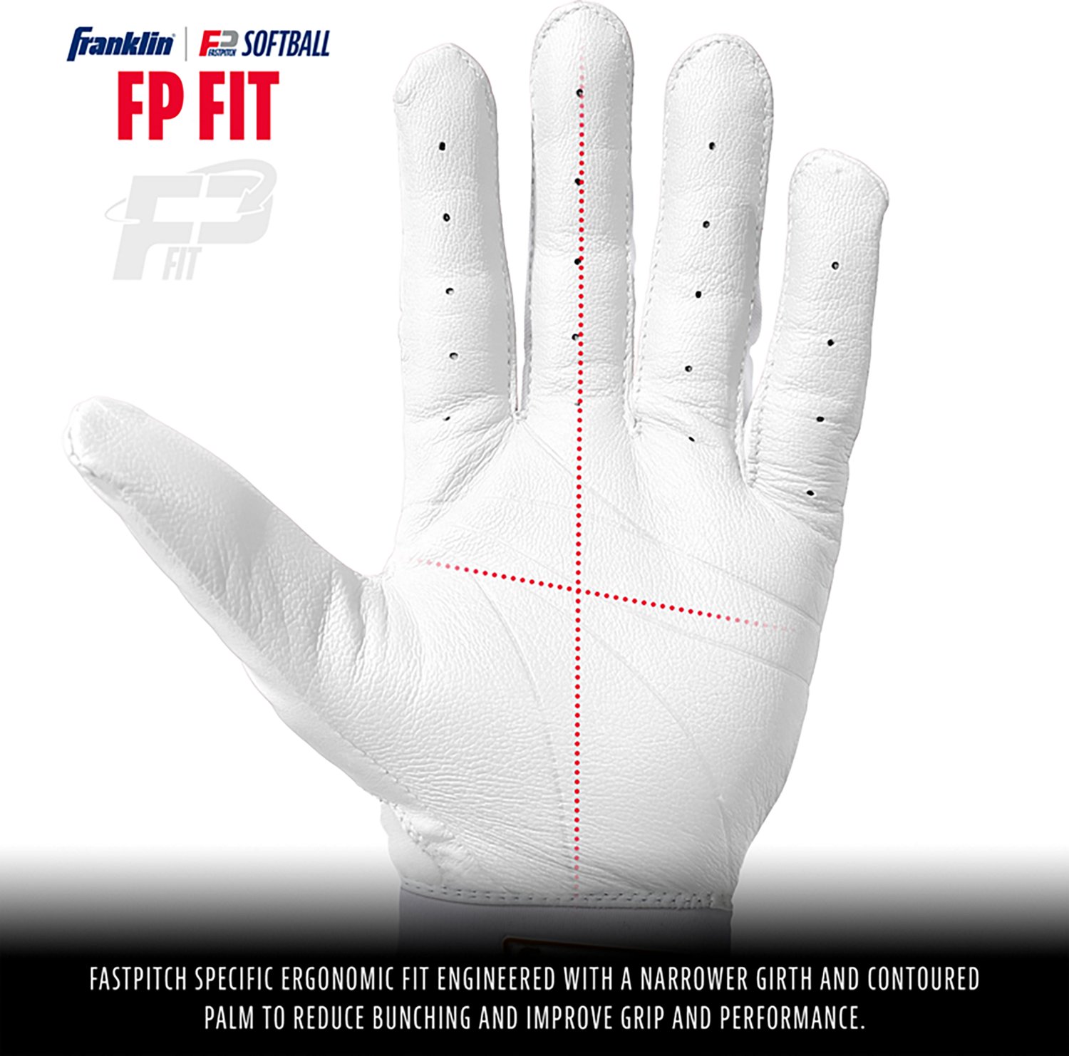 Franklin Girls' USA Softball CFX Pro Batting Gloves - view number 2