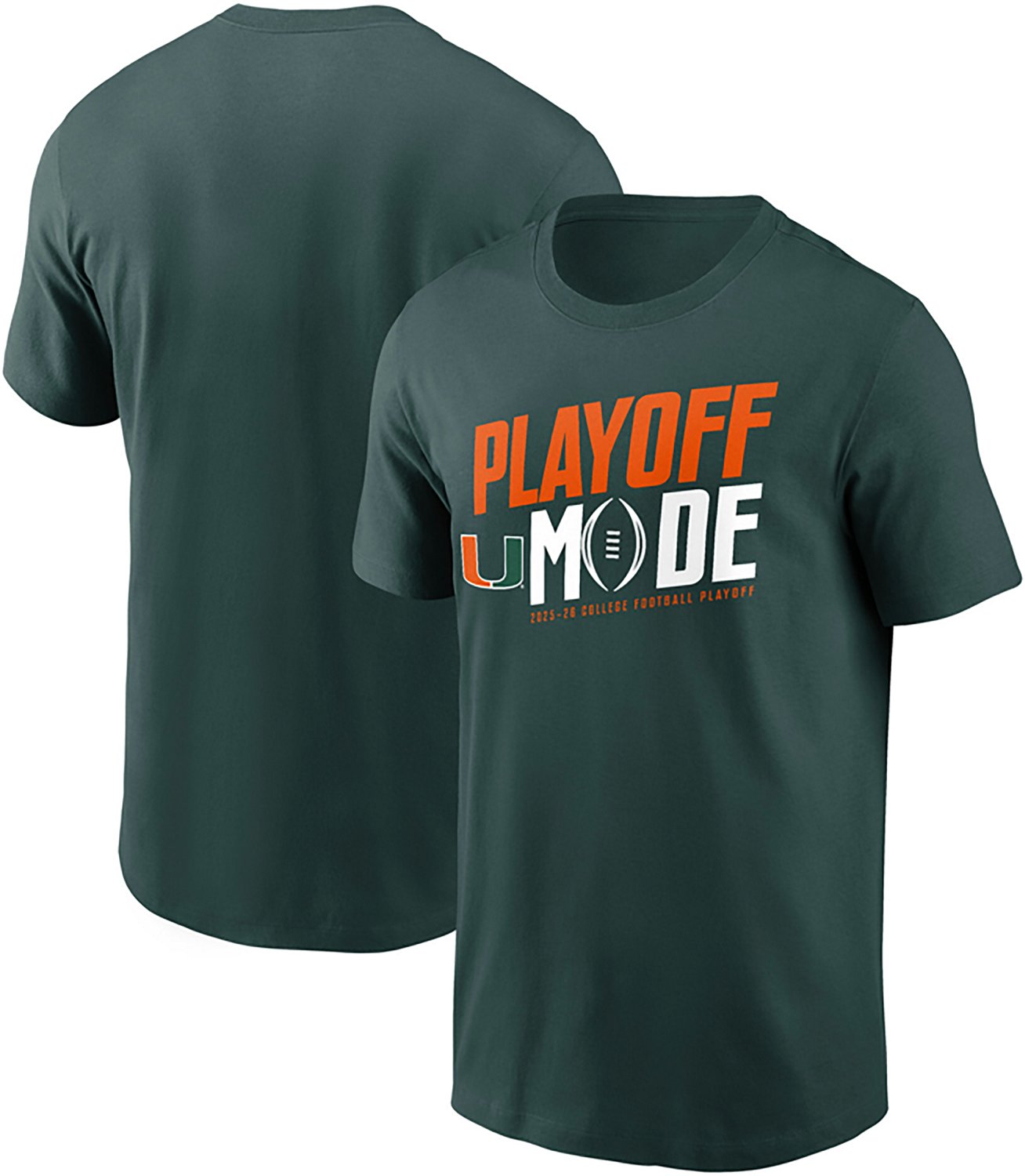 Nike Men's Miami Hurricanes 2025 CFP Bound Pass Protection Short Sleeve T-Shirt