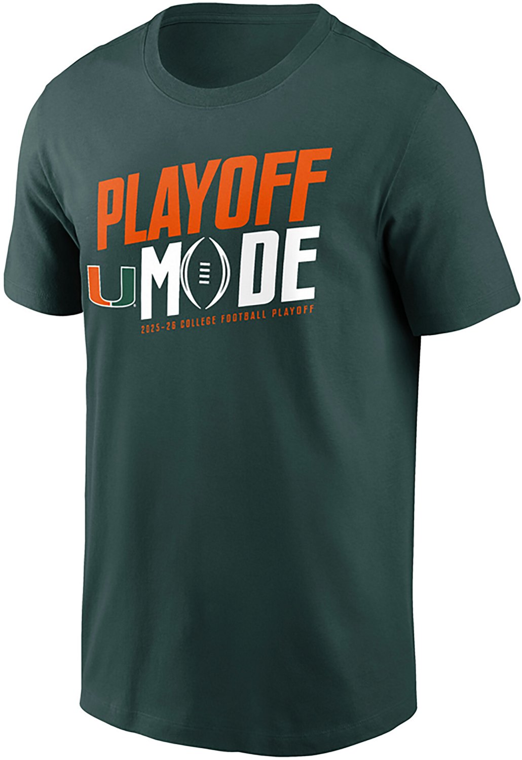 Nike Men's Miami Hurricanes 2025 CFP Bound Pass Protection Short Sleeve T-Shirt - view number 2