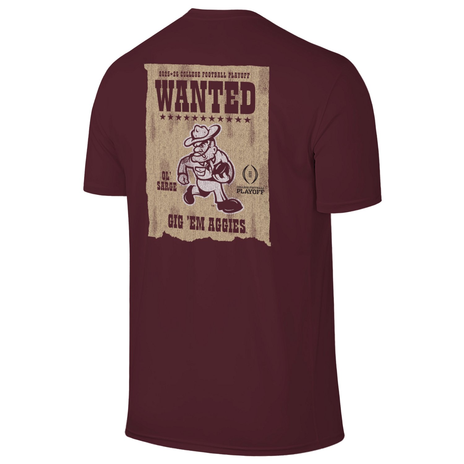 WILDCAT RETRO Men's Texas A&M University 2025 CFP Bound Wanted Short Sleeve T-Shirt - view number 3