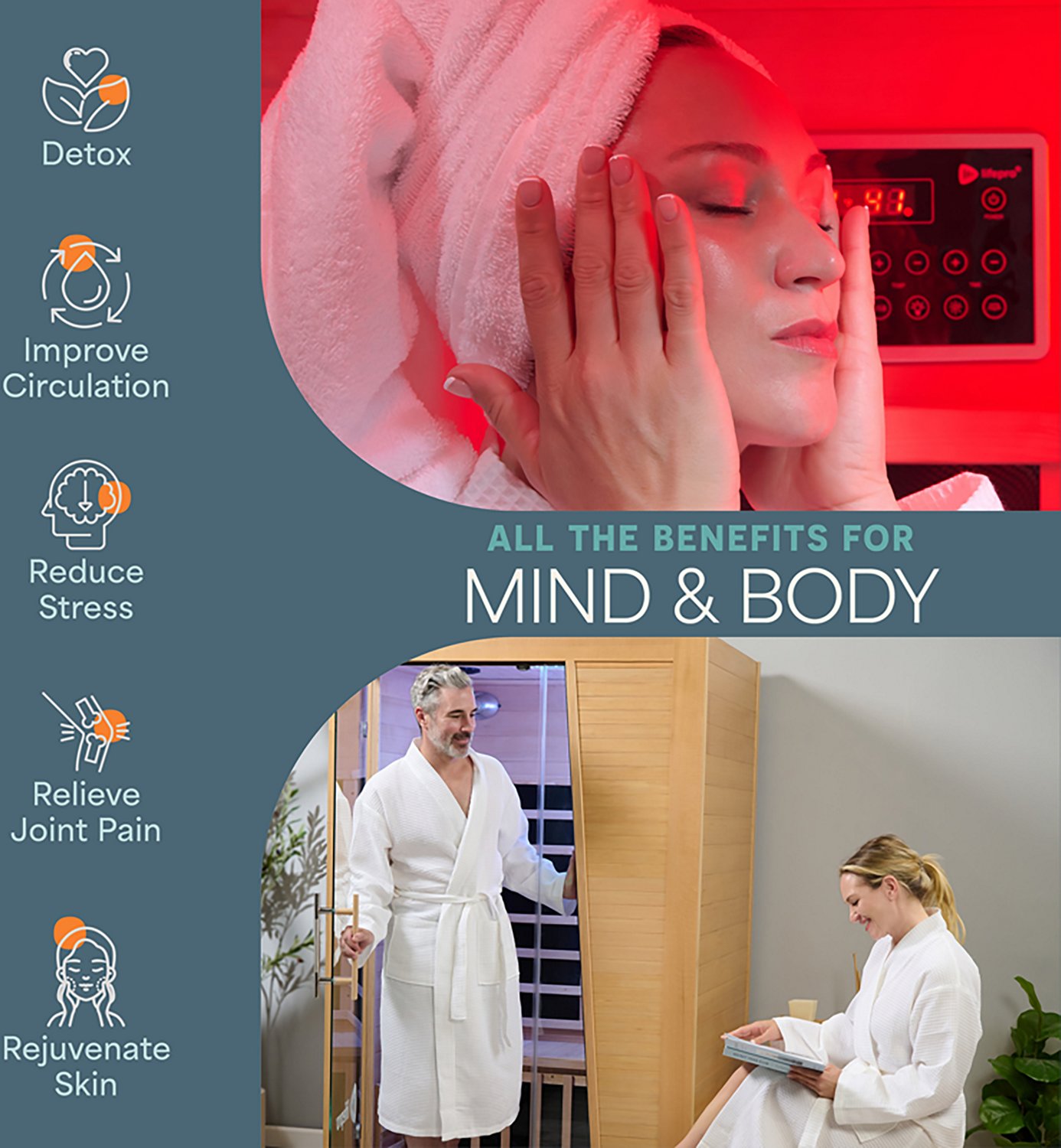 Lifepro RejuvaCure Duet Super Low EMF Far Infrared Sauna - view number 5