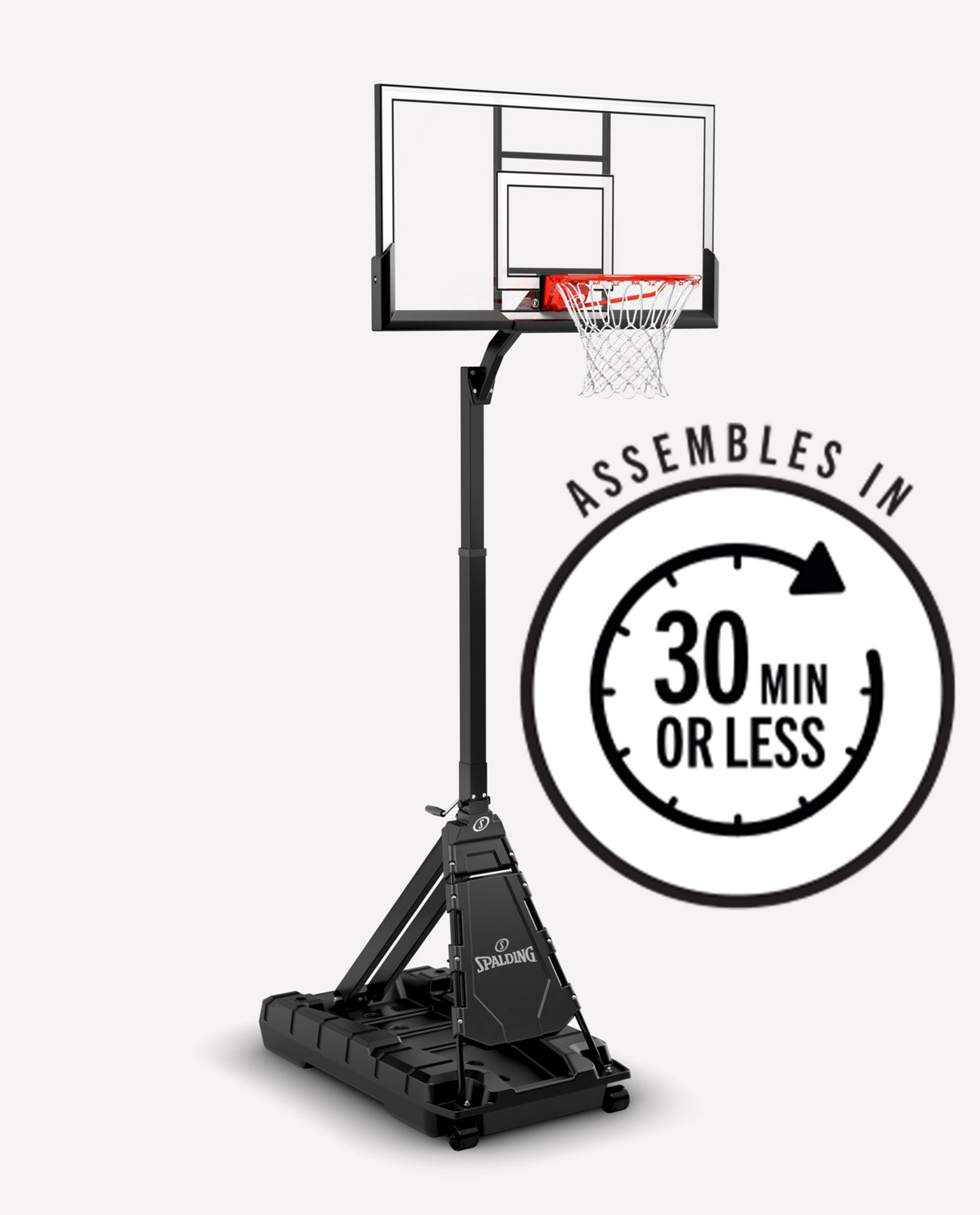 Spalding Momentous EZ Assembly 60 in. Acrylic Portable Basketball System - view number 3