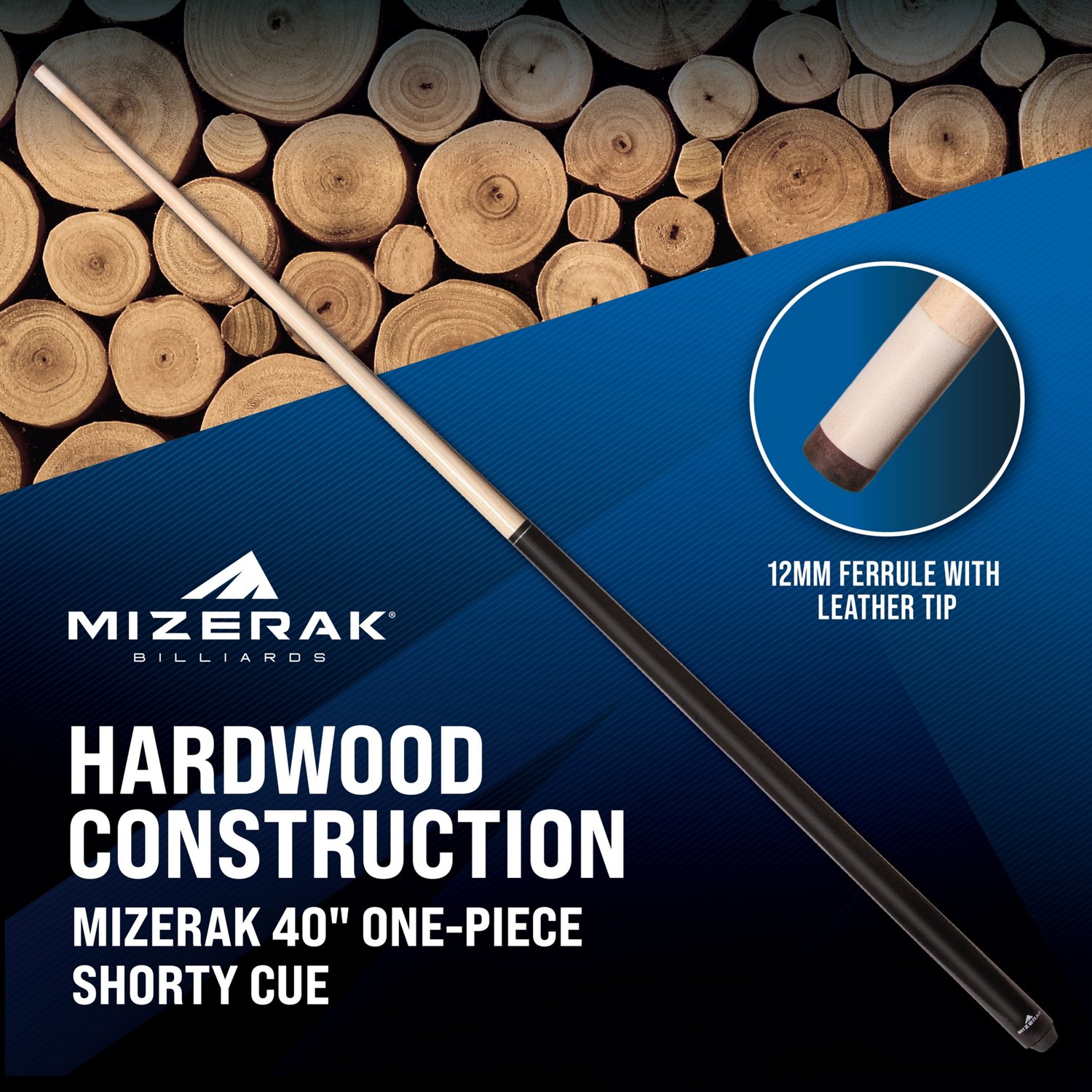 Mizerak 40" One-Piece Shorty Cue - view number 2