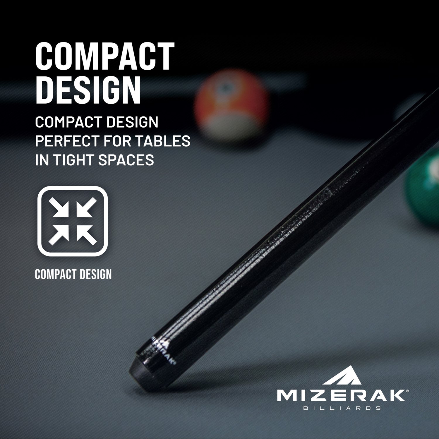 Mizerak 40" One-Piece Shorty Cue - view number 3