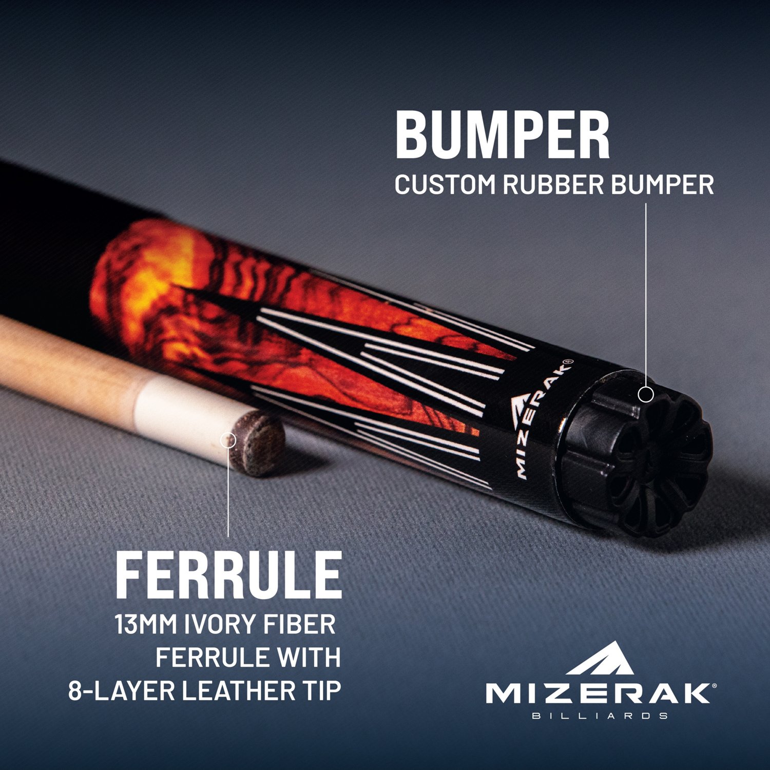 Mizerak 58" Two-Piece Maple Shaft Cue - view number 4