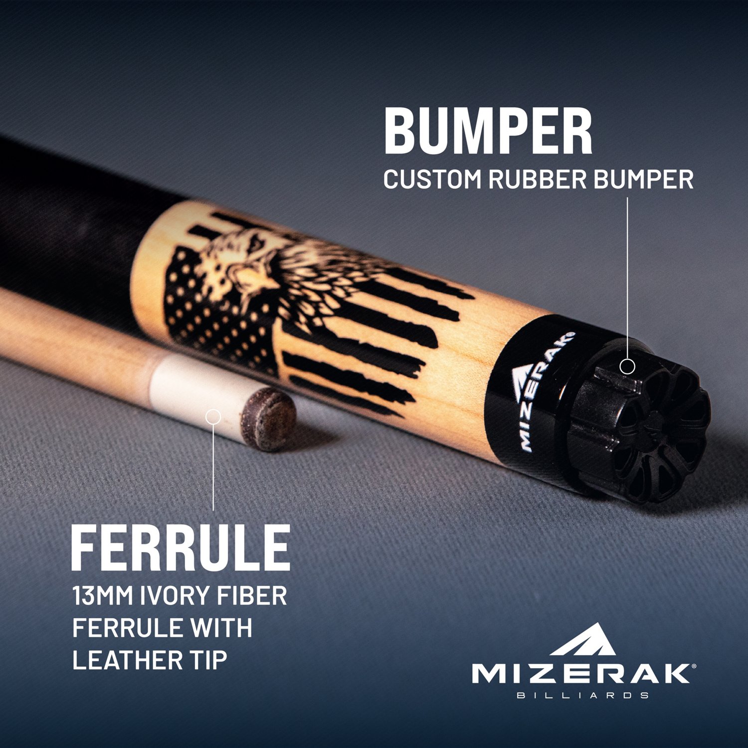 Mizerak 58" Two-Piece Canadian Maple Cue - view number 4