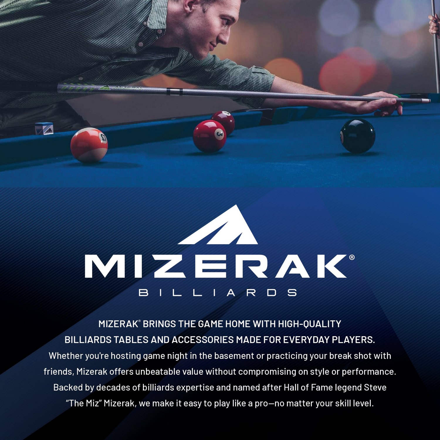 Mizerak 57 in 1-Piece House Billiard Cue  - view number 5