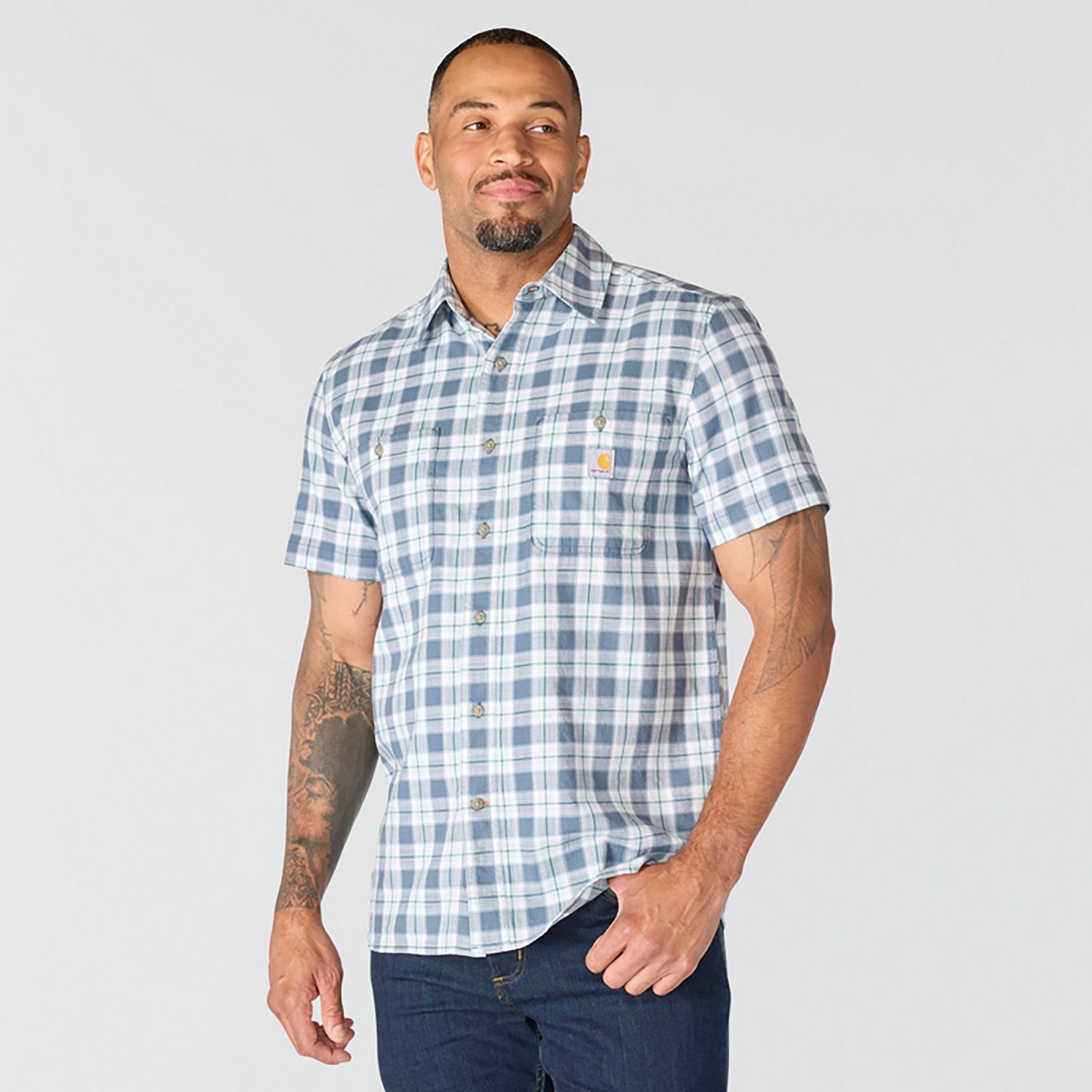 Carhartt Men's Bozeman Relaxed Short Sleeve Plaid Shirt