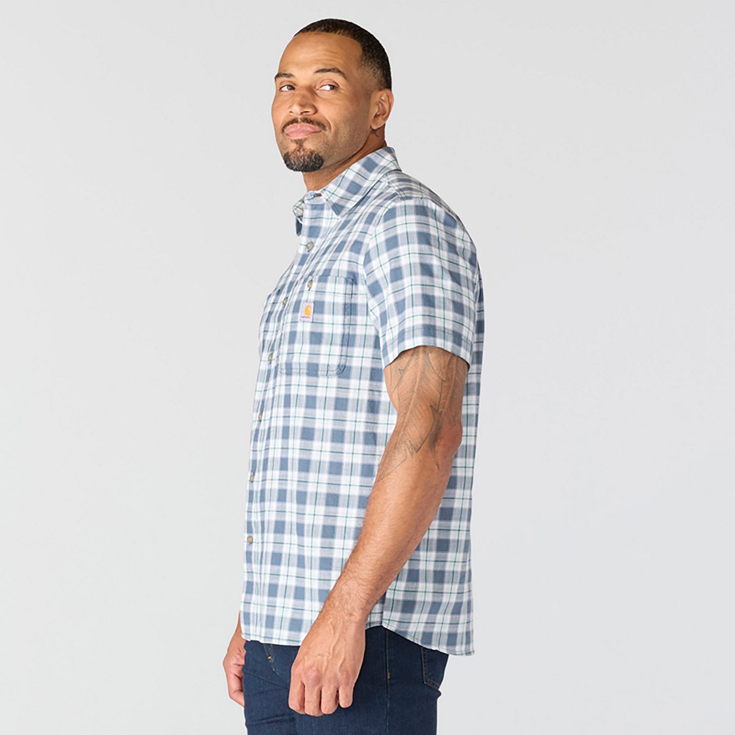 Carhartt Men's Bozeman Relaxed Short Sleeve Plaid Shirt - view number 3