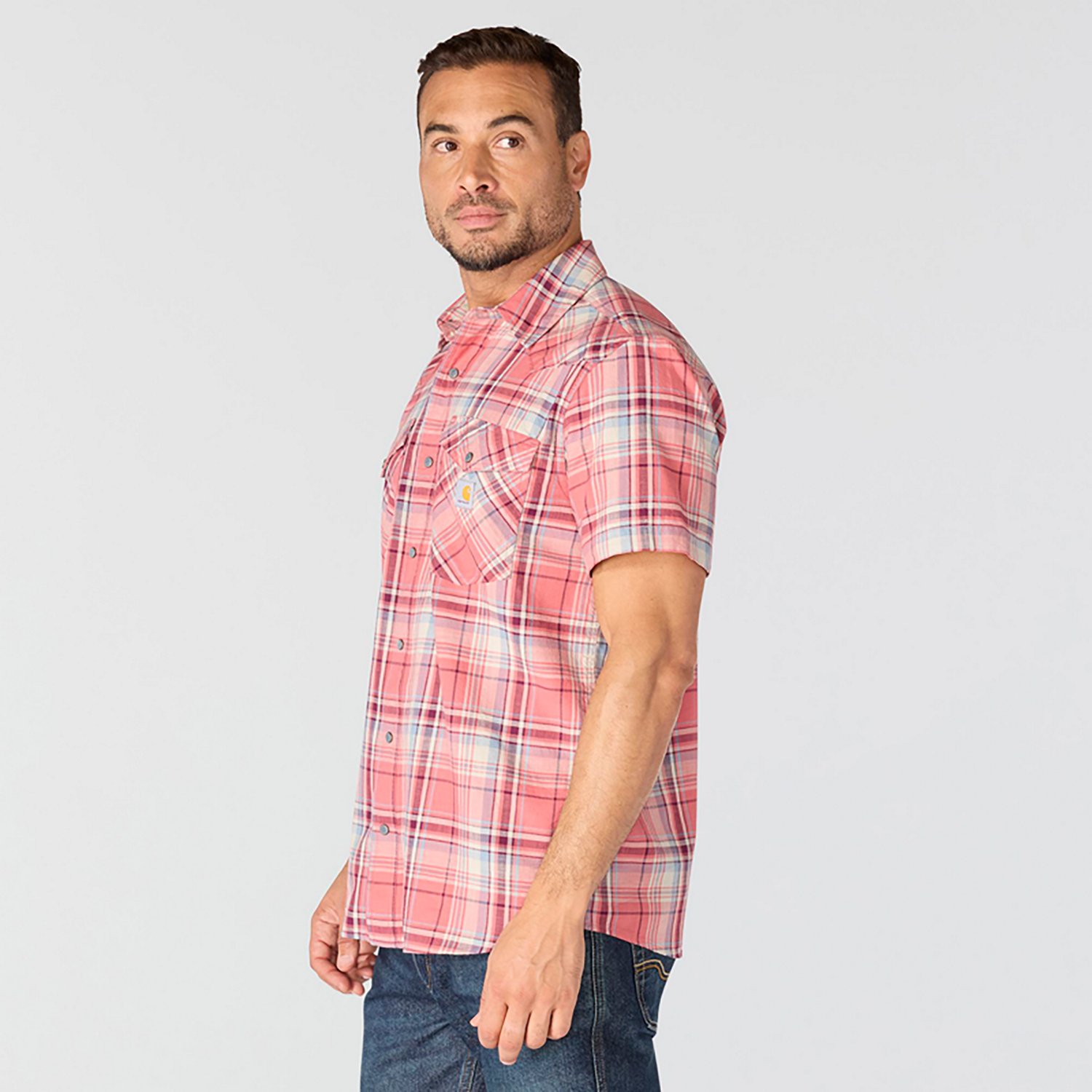 Carhartt Men's Montana Bozeman Relaxed Short Sleeve Plaid Shirt - view number 3
