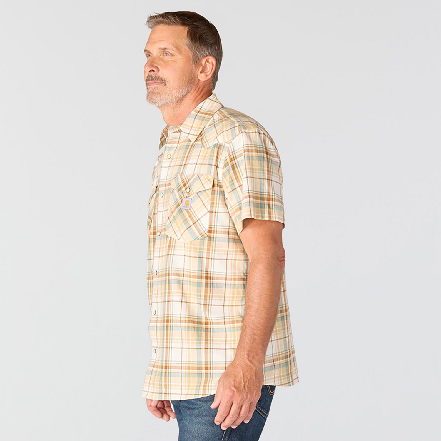 Carhartt Men's Montana Bozeman Relaxed Short Sleeve Plaid Shirt - view number 3