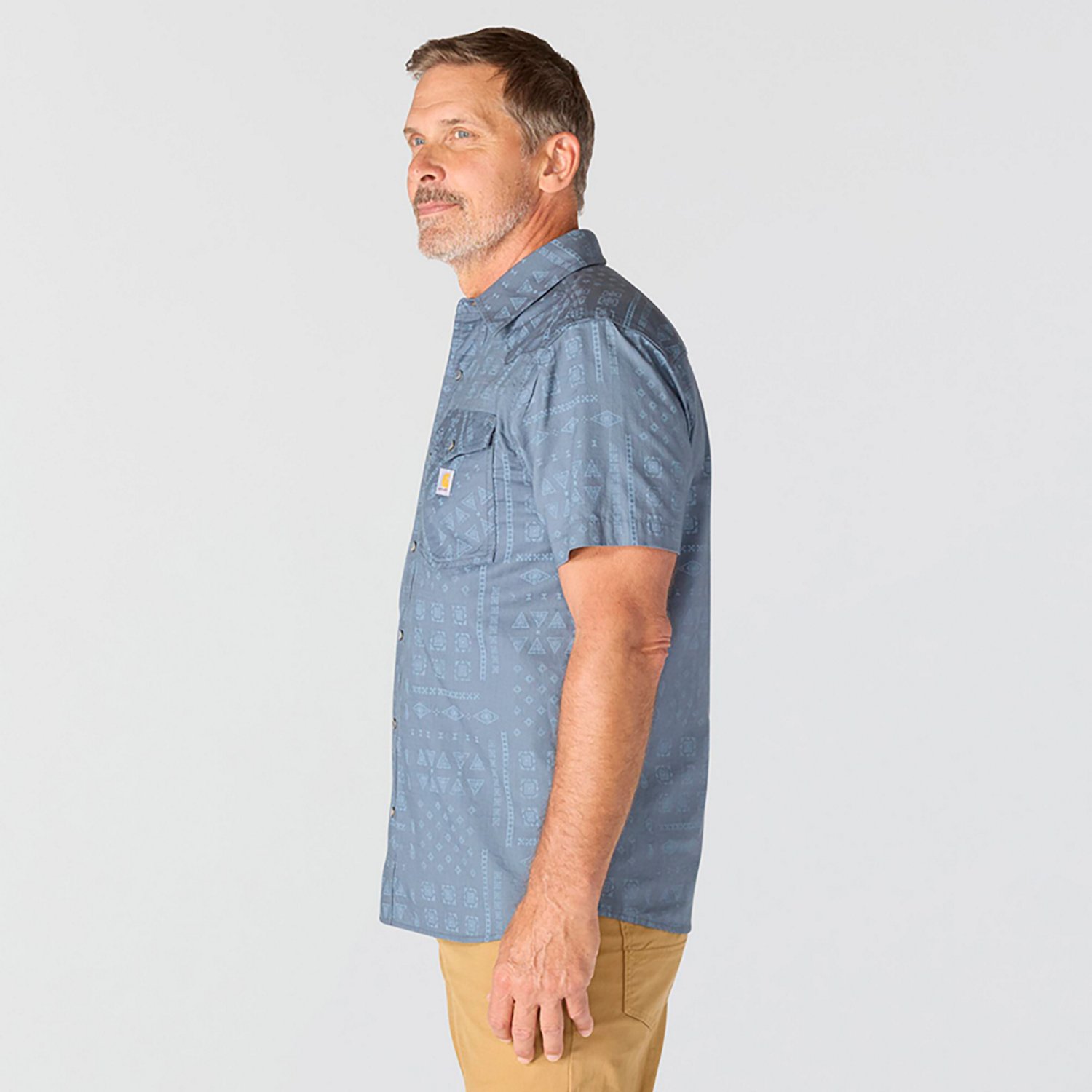 Carhartt Men's Montana Bozeman Relaxed Short Sleeve Bandana Print Shirt - view number 3