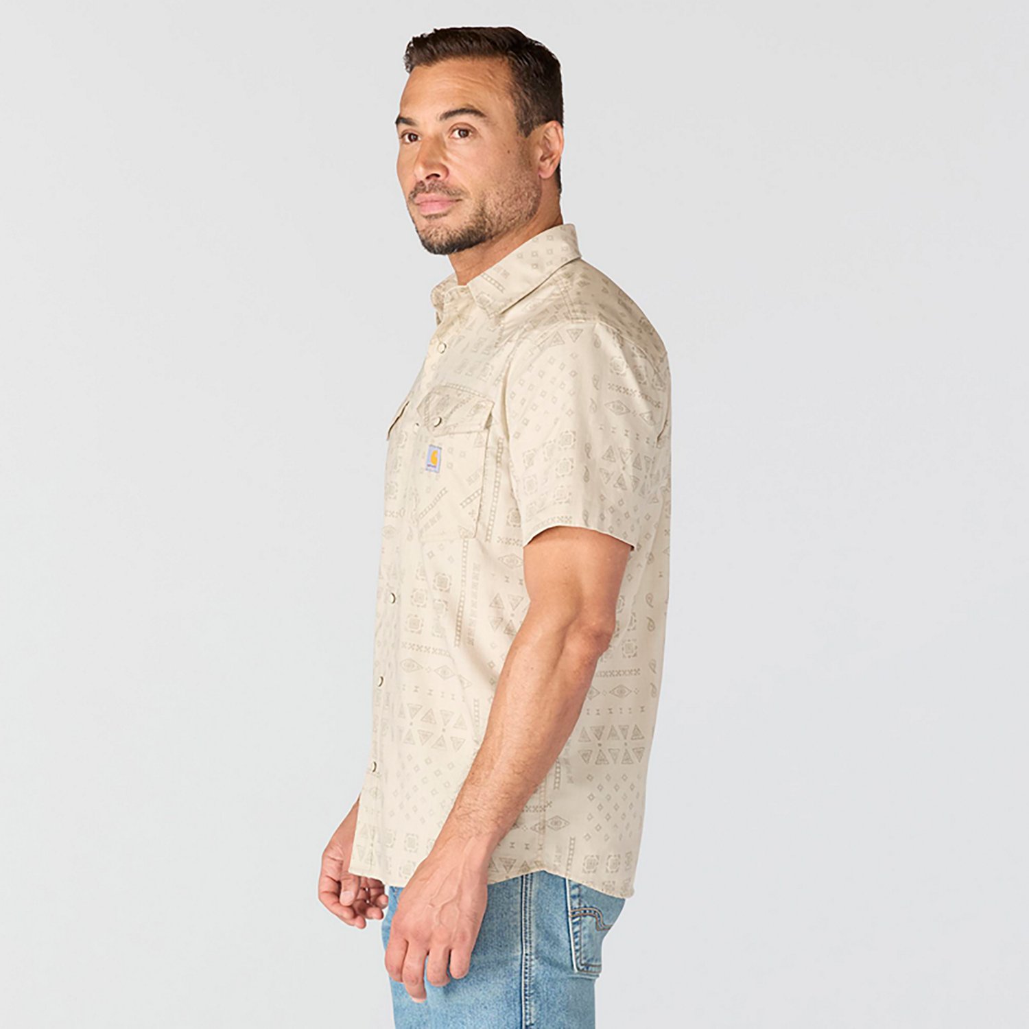 Carhartt Men's Montana Bozeman Relaxed Short Sleeve Bandana Print Shirt - view number 3