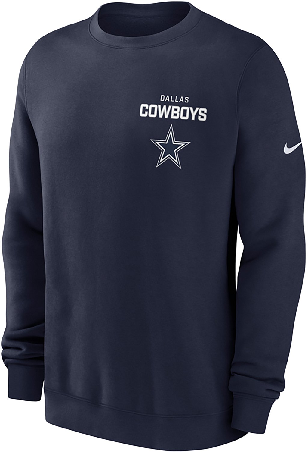 Nike Men's Dallas Cowboys Club Crew Fleece Long Sleeve Sweatshirt - view number 2