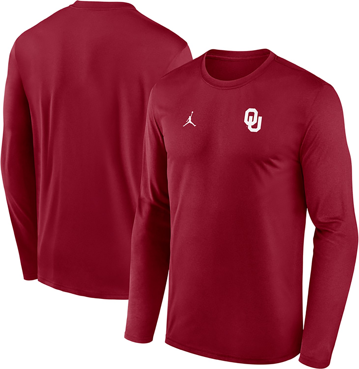 Jordan Men's Oklahoma Sooners Small Logo Dri-FIT Legend Long Sleeve T-shirt
