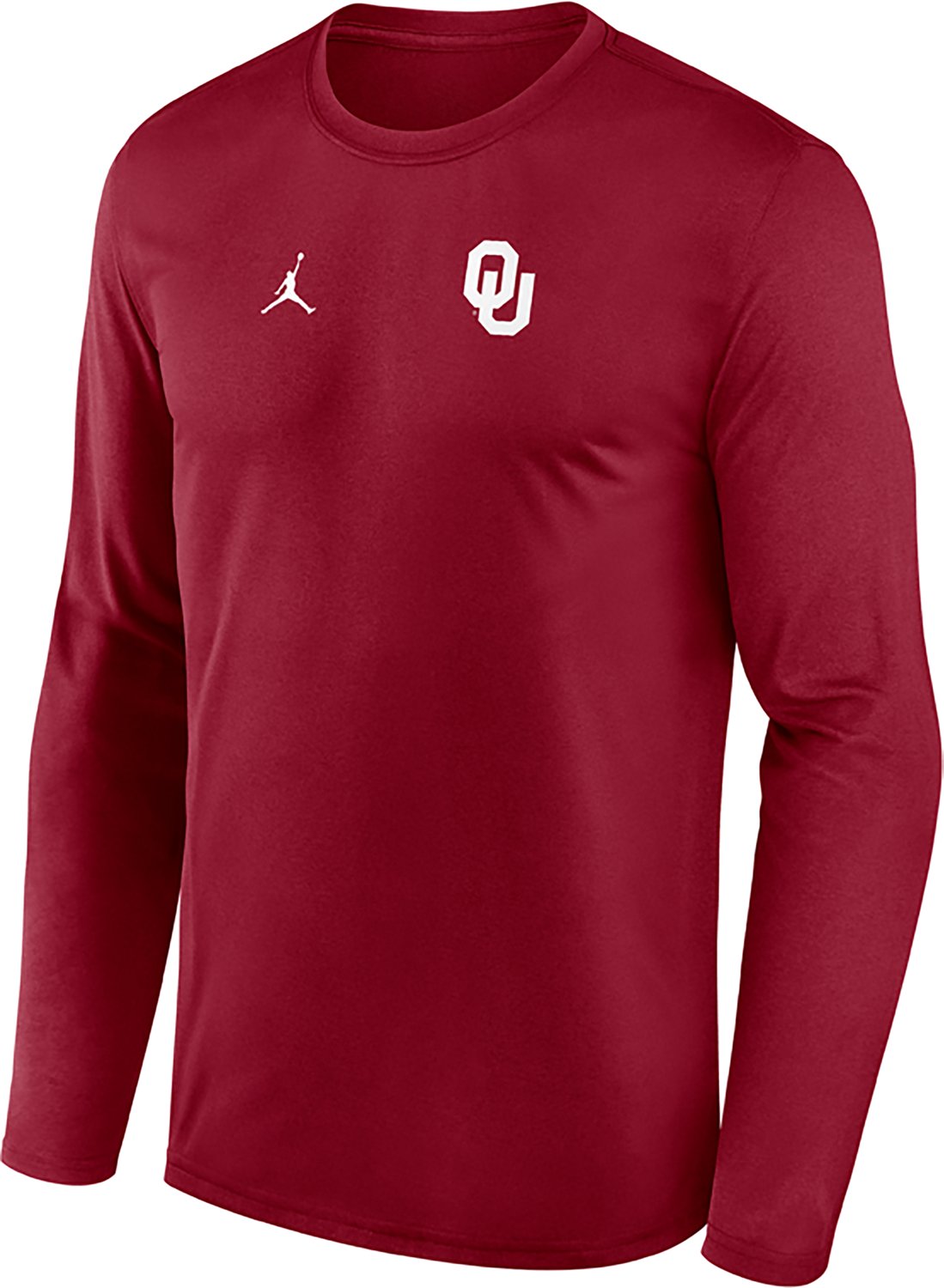 Jordan Men's Oklahoma Sooners Small Logo Dri-FIT Legend Long Sleeve T-shirt - view number 2