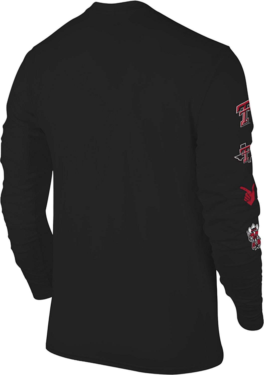 The Victory Men's Texas Tech University Small Logo Sleeve 2 Hit Long Sleeve Graphic T-shirt - view number 3