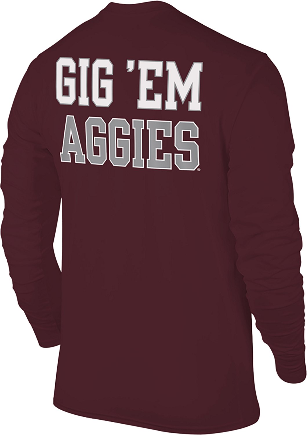 The Victory Men's Texas A&M University Primary Logo 2 Hit Long Sleeve Graphic T-shirt - view number 3