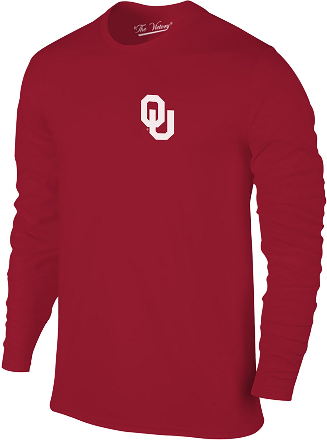 WILDCAT RETRO Men's Oklahoma Sooners Primary Logo Chest 2 Hit Long Sleeve T-shirt