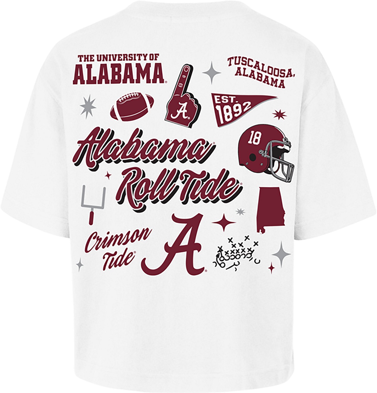 '47 Women's Alabama Crimson Tide Collage Script Reed City Short Sleeve T-shirt - view number 2