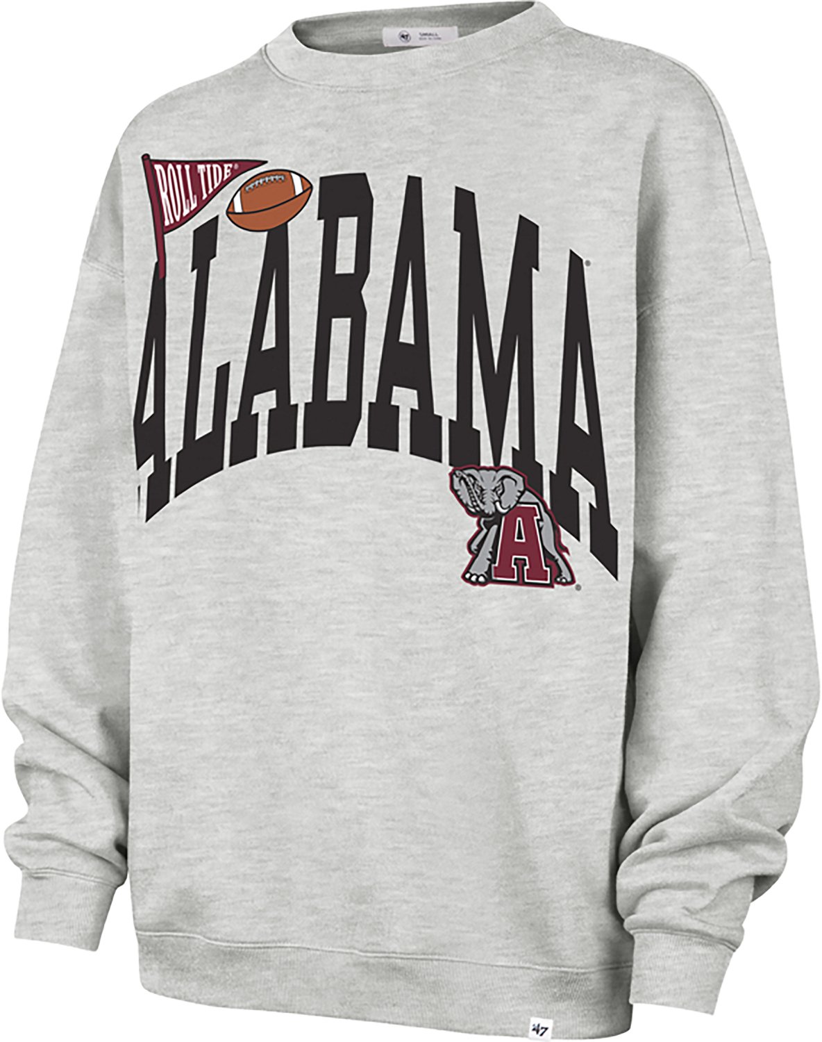 '47 Women's Alabama Crimson Tide Arched Icon Oversized Crew Sweatshirt