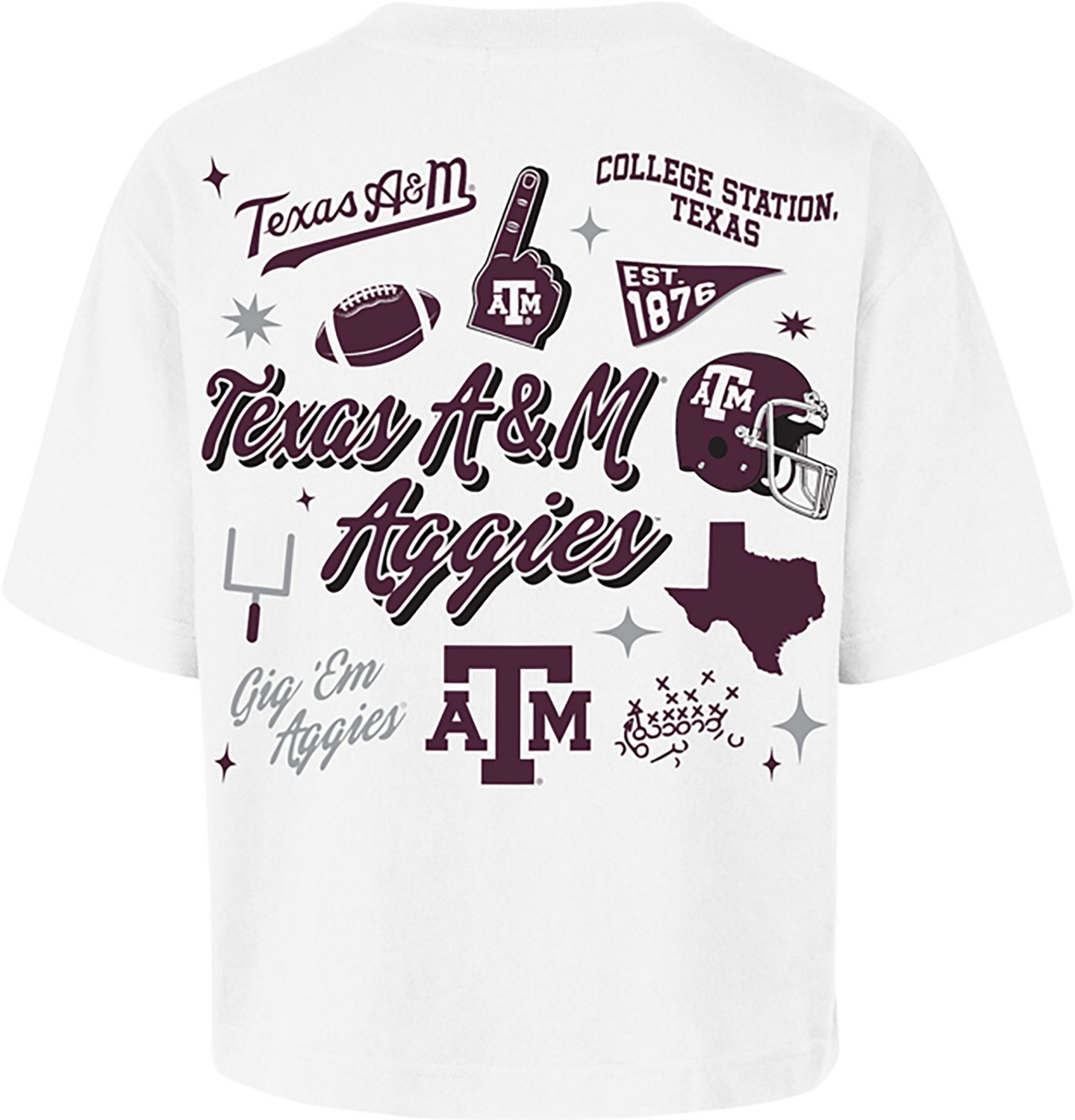 '47 Women's Texas A&M Aggies Collage Script Reed City Short Sleeve T-shirt - view number 2