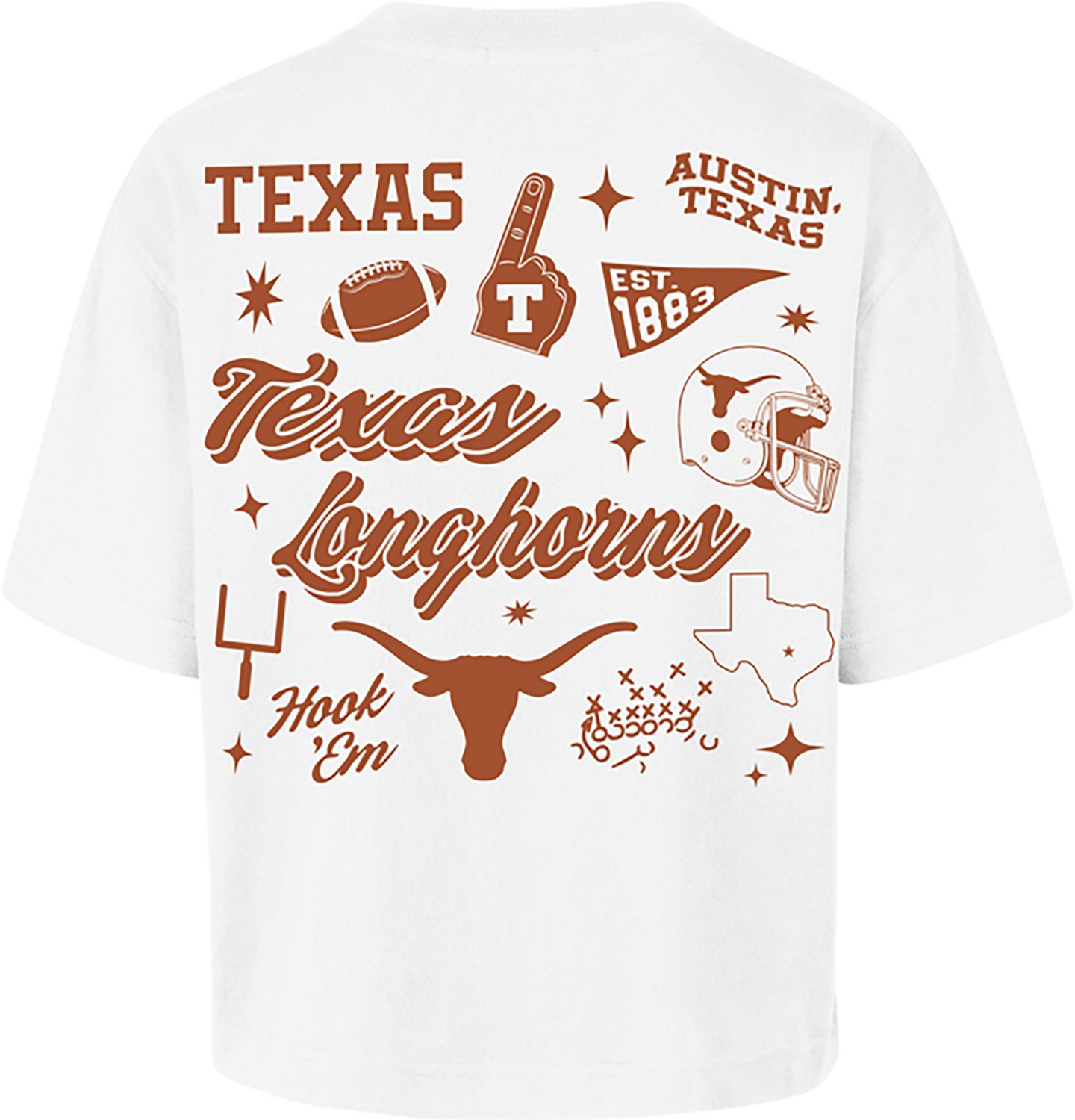 '47 Women's Texas Longhorns Collage Script Reed City Short Sleeve T-shirt - view number 2