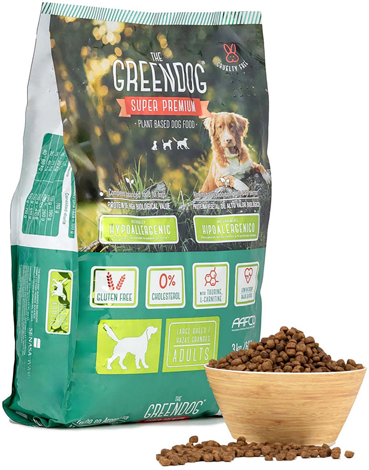 The Green Dog Super Premium Adult Regular Bite 6.6 lb Dog Food Bag - view number 2