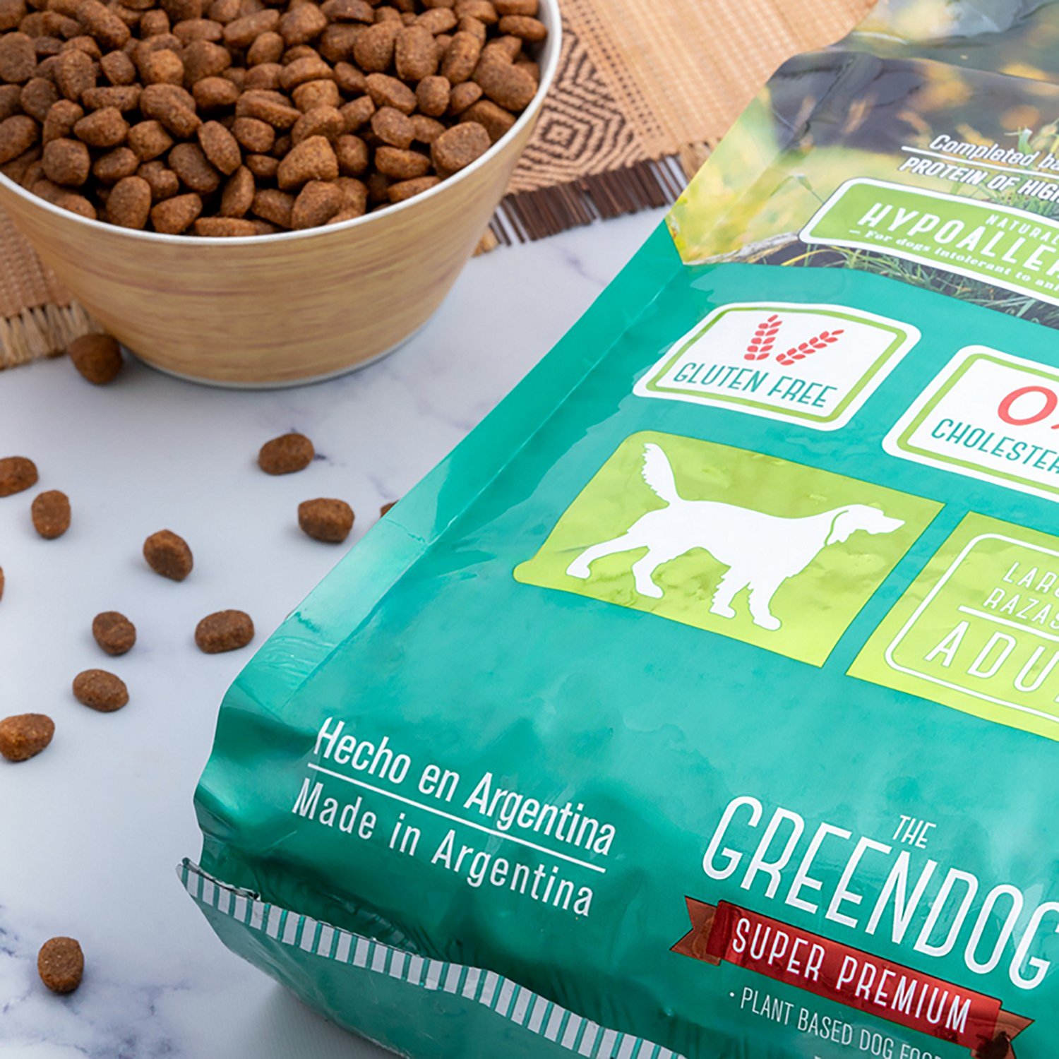 The Green Dog Super Premium Adult Regular Bite 33 lb Dog Food Bag - view number 2