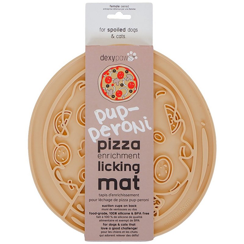 Flat River Group Dexypaws: Enrichment Lick Mat: Pup-peroni Pizza