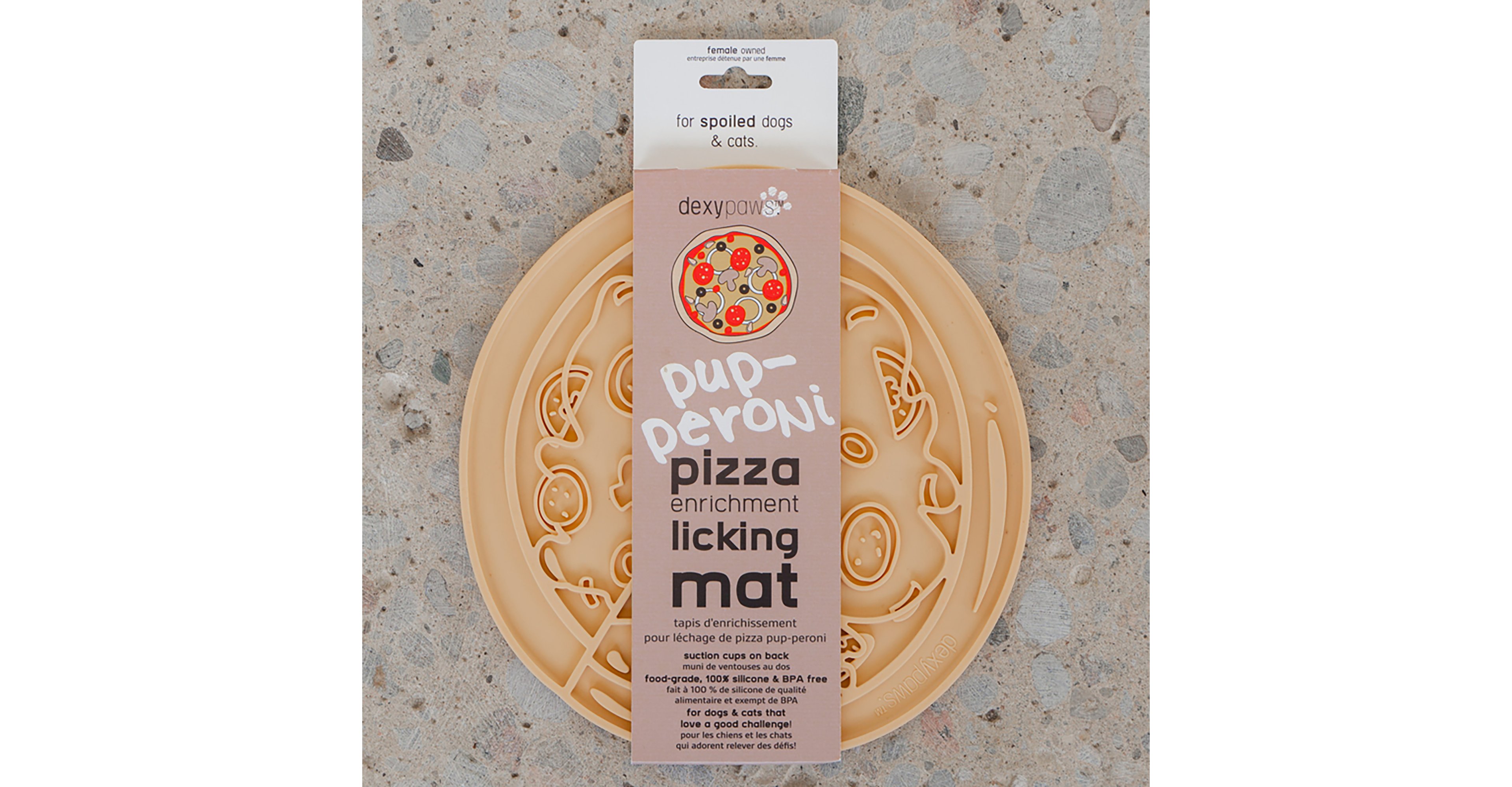 Dexypaws Pup-peroni Pizza Enrichment Lick Mat
