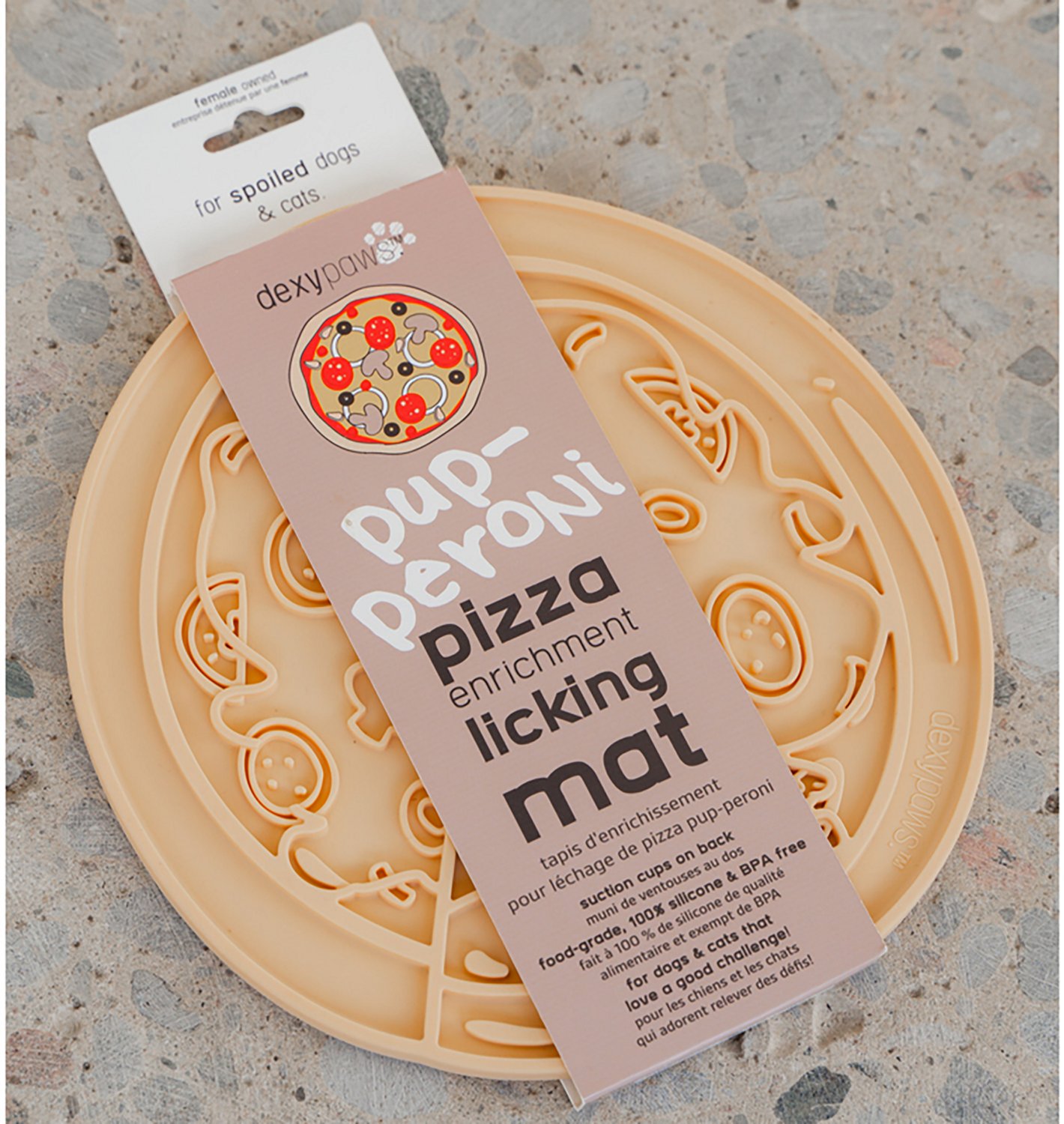 Dexypaws Pup-peroni Pizza Enrichment Lick Mat - view number 6