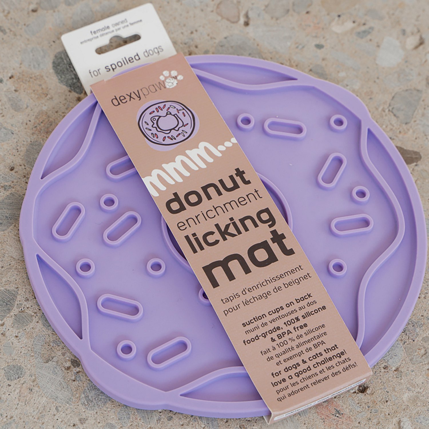 Dexypaws Lilac Donut Delight Enrichment Lick Mat - view number 2