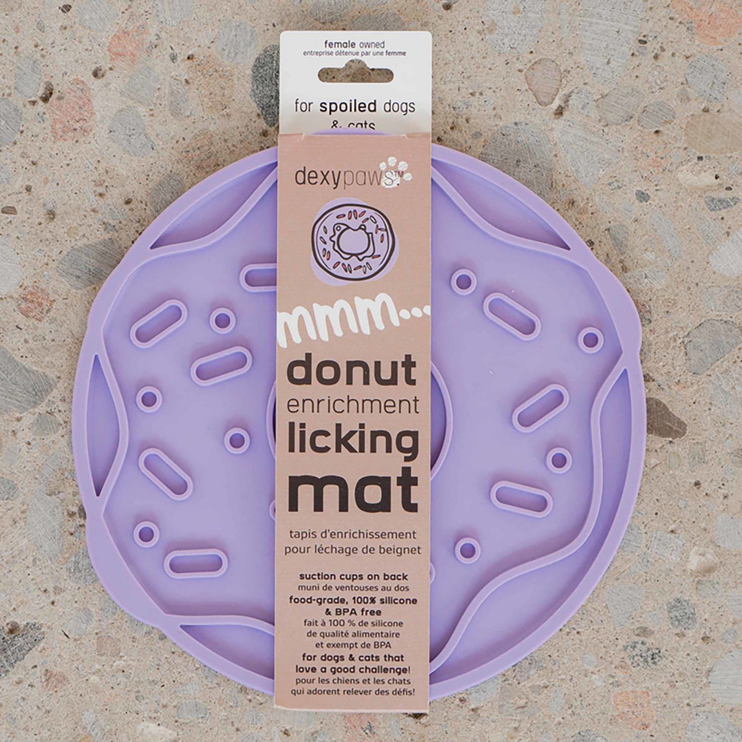 Dexypaws Lilac Donut Delight Enrichment Lick Mat - view number 6