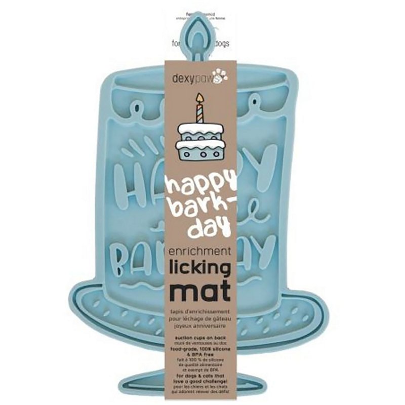 Flat River Group DexyPaws Seafoam Bark Day Bash Enrichment Lick Mat
