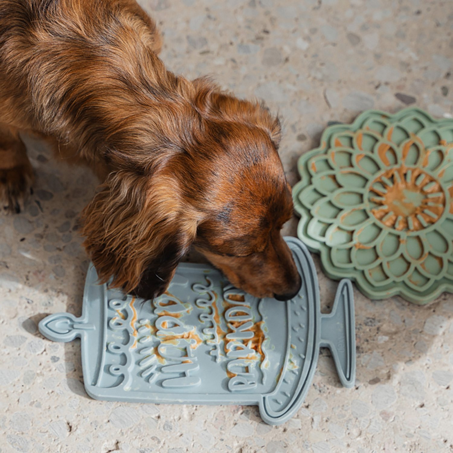 Dexypaws Seafoam Bark Day Bash Enrichment Lick Mat - view number 3