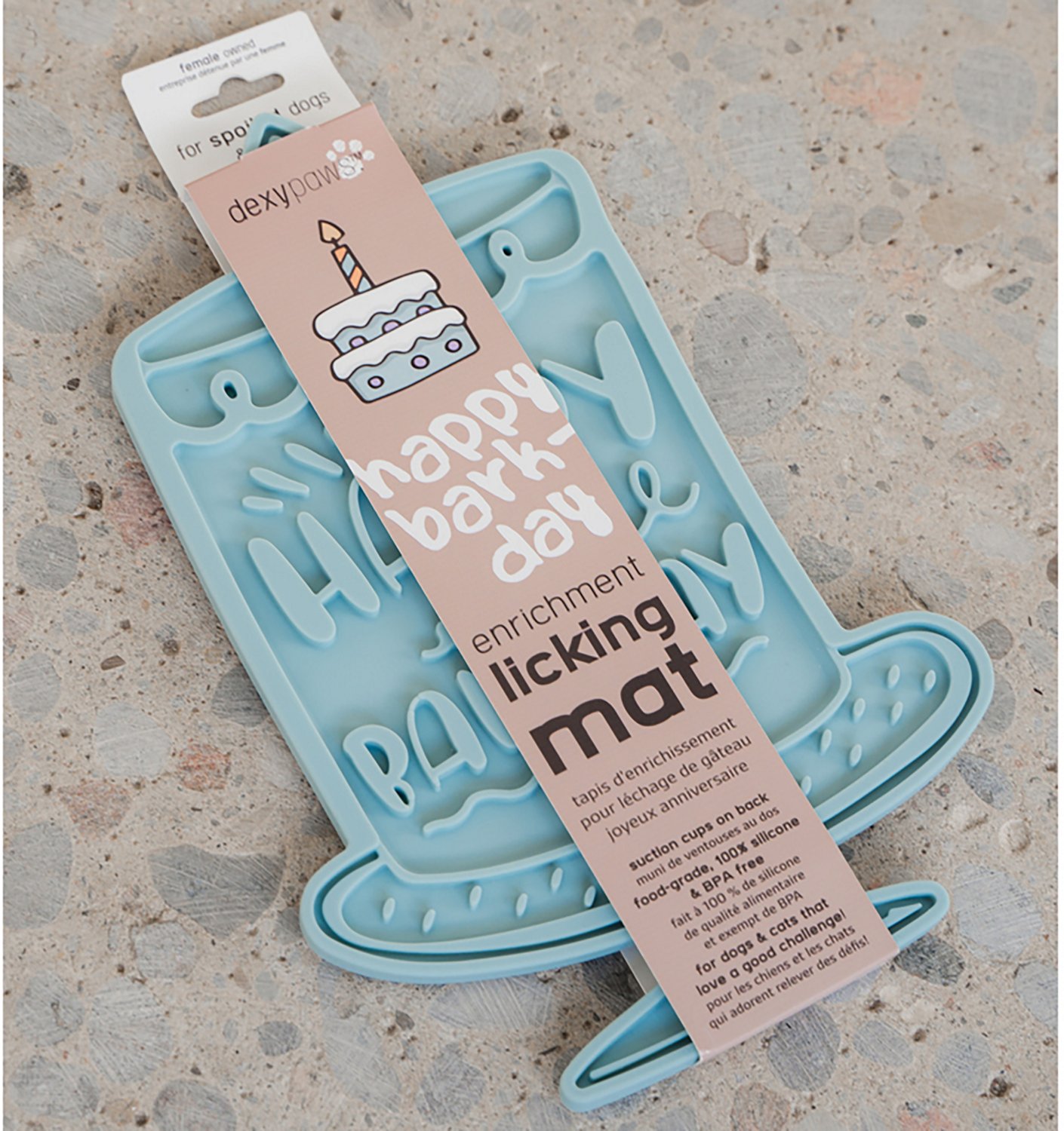 Dexypaws Seafoam Bark Day Bash Enrichment Lick Mat - view number 6