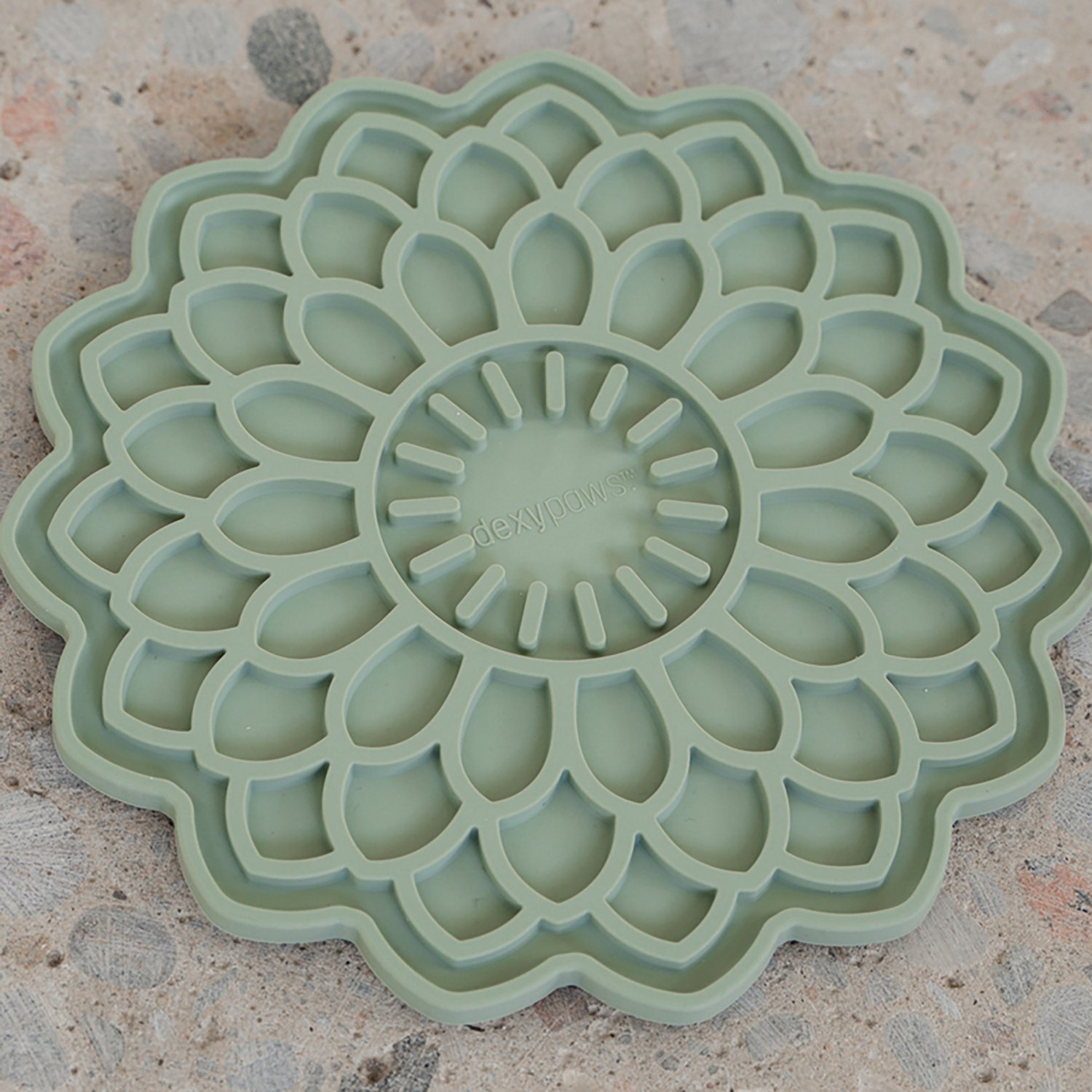 Dexypaws Sage Green Blooming Blossom Enrichment Lick Mat